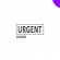Клише штампа "Urgent" (фиолетовое - среднее) с рамкой